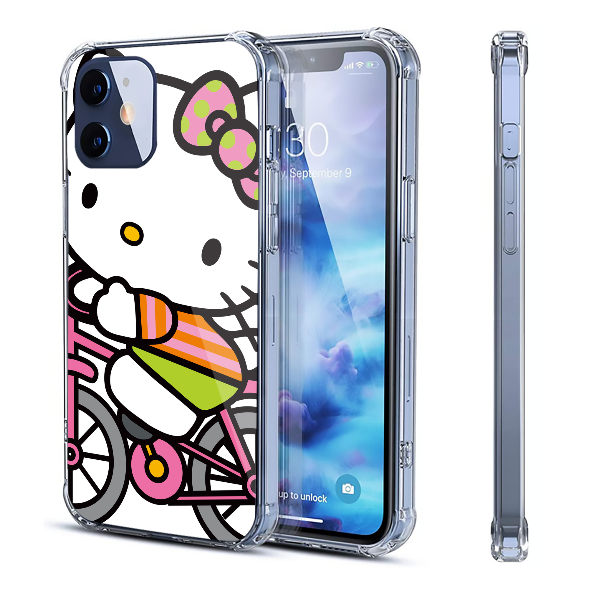 （画像用） Hello Kitty ハローキティ 【iPhone 12シリーズ対応】透明スマホケース（クリアソフトケース）